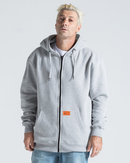 Moletom Canguru Aberto Volcom Axestone Cinza Mescla