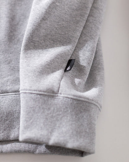 Moletom Canguru Aberto Volcom Axestone Cinza Mescla