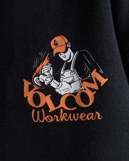 Moletom Canguru Aberto Volcom Grindit Preto