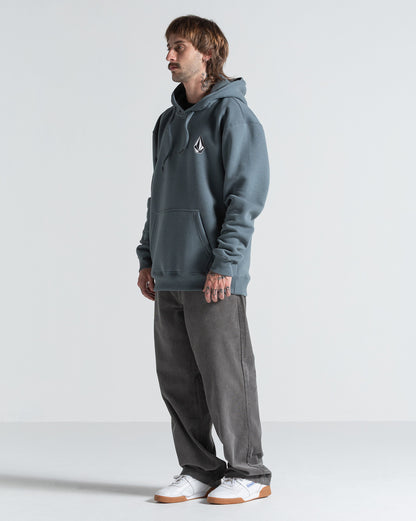 Moletom Canguru Volcom Iconic Stone Cinza Chumbo