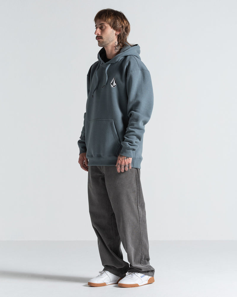 Moletom Canguru Volcom Iconic Stone Cinza Chumbo