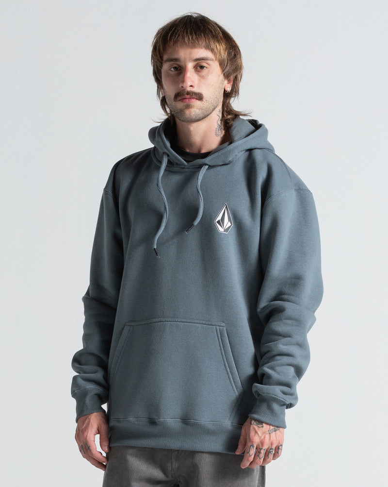 Moletom Canguru Volcom Iconic Stone Cinza Chumbo