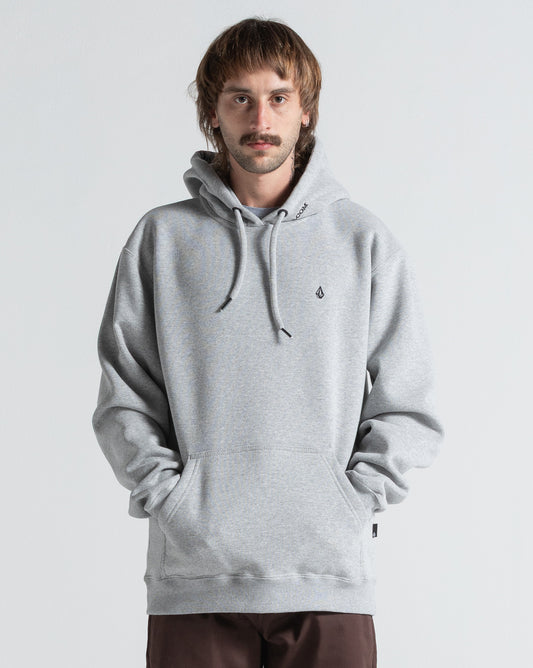 Moletom Canguru Volcom Single Stone Mescla Cinza