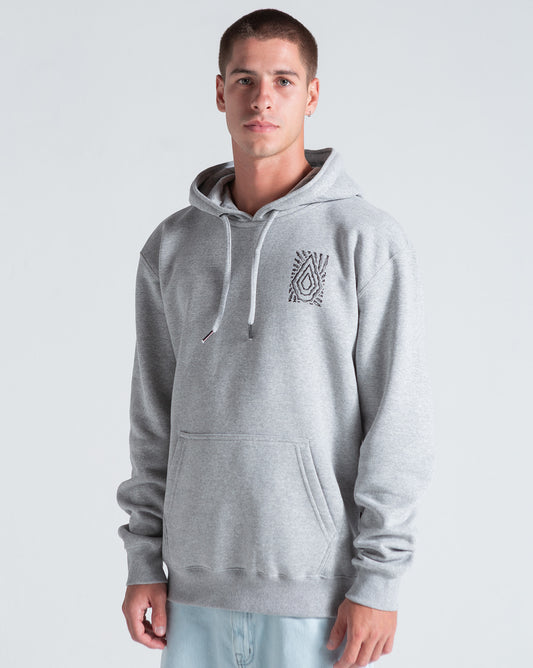Moletom Canguru Volcom Embrace Strange Cinza Mescla