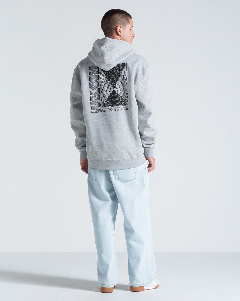 Moletom Canguru Volcom Embrace Strange Cinza Mescla