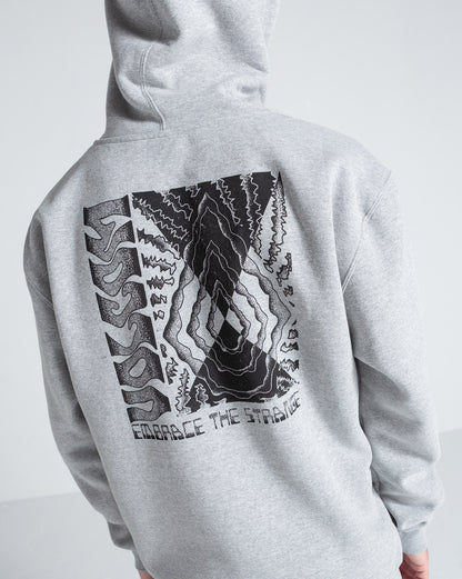 Moletom Canguru Volcom Embrace Strange Cinza Mescla