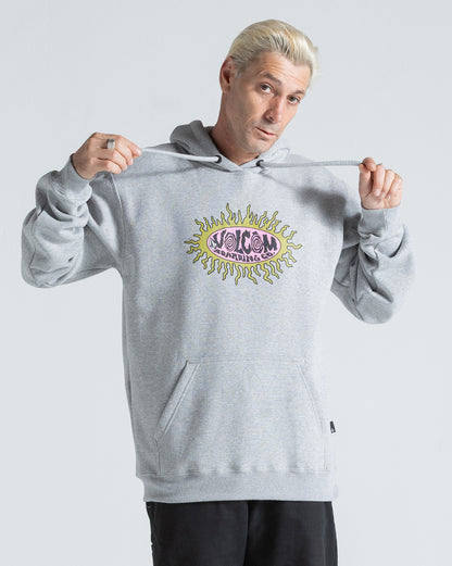 Moletom Canguru Volcom Watanite Mescla Cinza