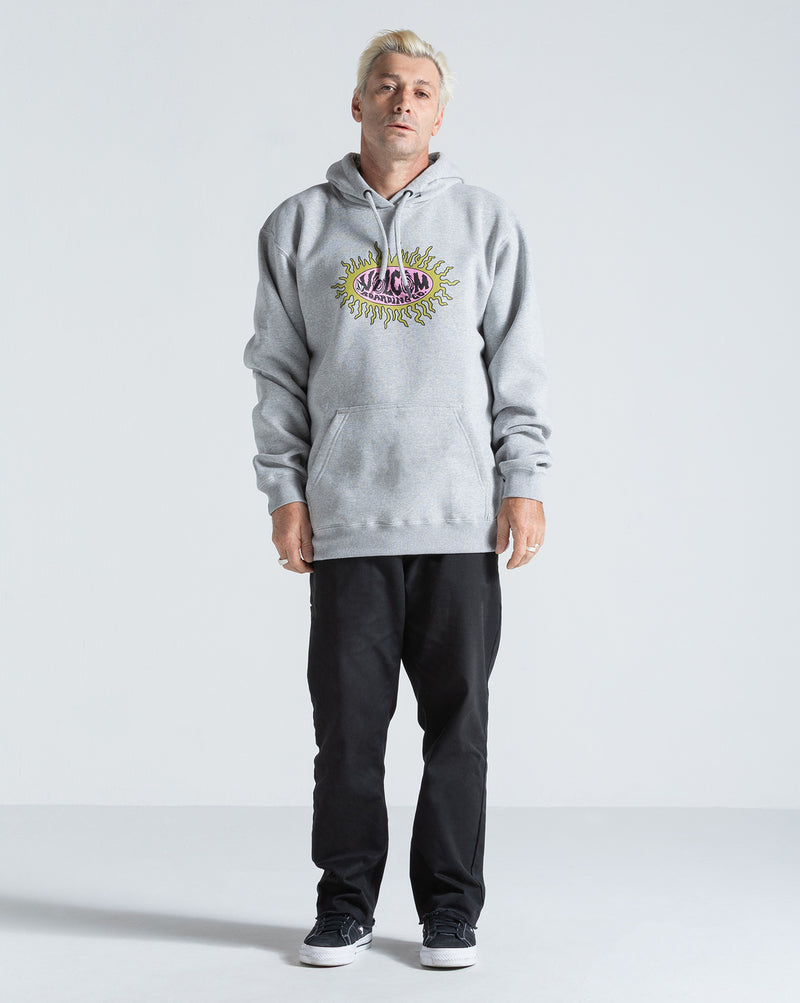 Moletom Canguru Volcom Watanite Mescla Cinza