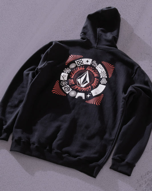 Moletom Canguru Volcom Circle Stoned Preto