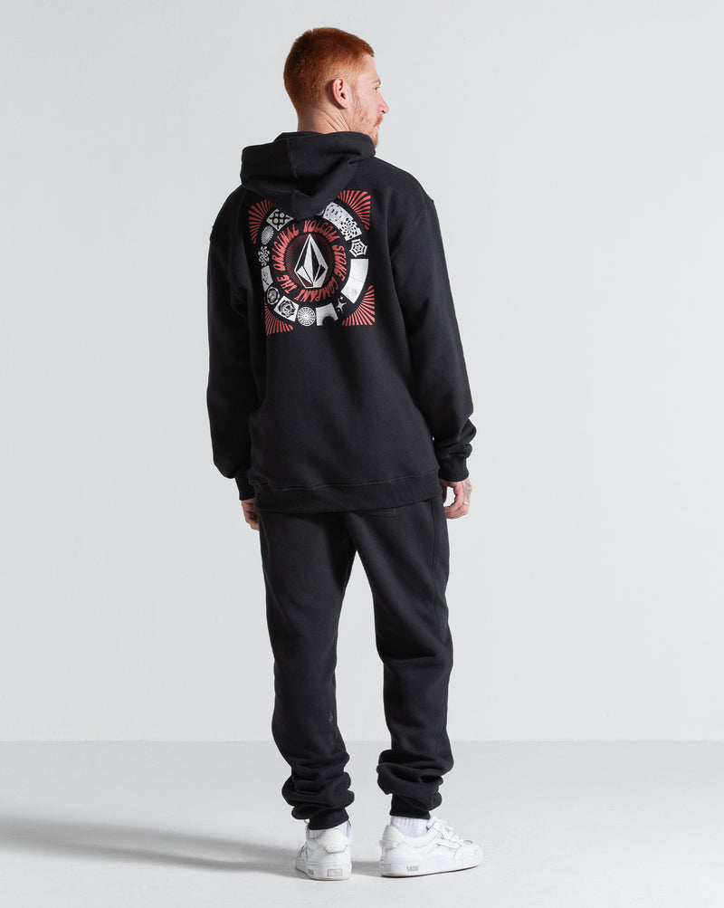 Moletom Canguru Volcom Circle Stoned Preto