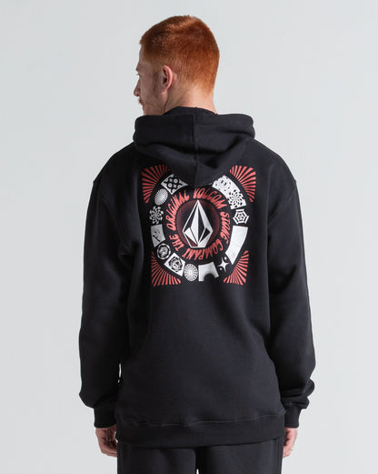 Moletom Canguru Volcom Circle Stoned Preto