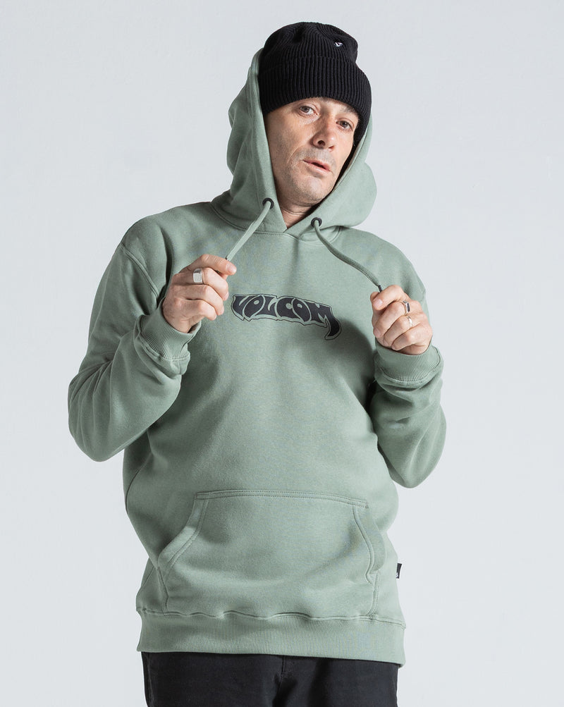 Moletom Canguru Volcom Gothstone Verde Claro