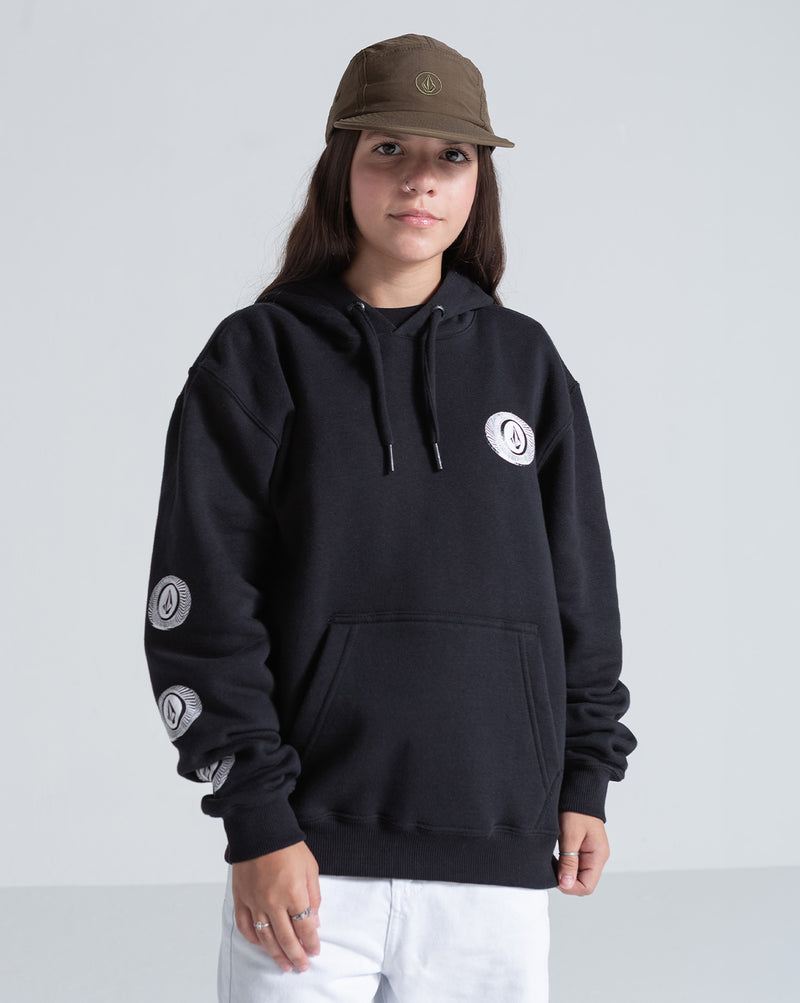 Moletom Canguru Volcom Exacto Preto