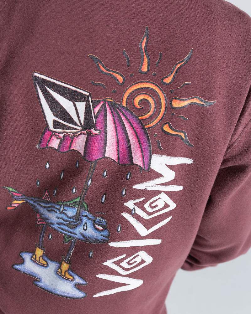 Moletom Canguru Volcom Sunfish Bordô