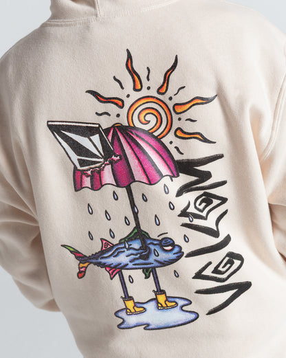 Moletom Canguru Volcom Sunfish Vintage Off White