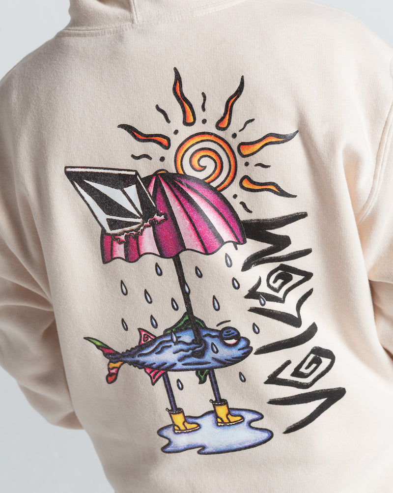 Moletom Canguru Volcom Sunfish Vintage Off White