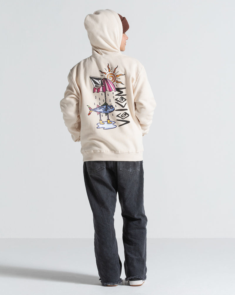 Moletom Canguru Volcom Sunfish Vintage Off White