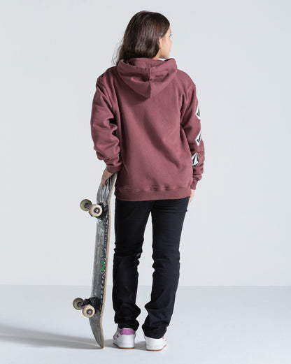 Moletom Canguru Aberto Volcom Iconic Stone Bordô