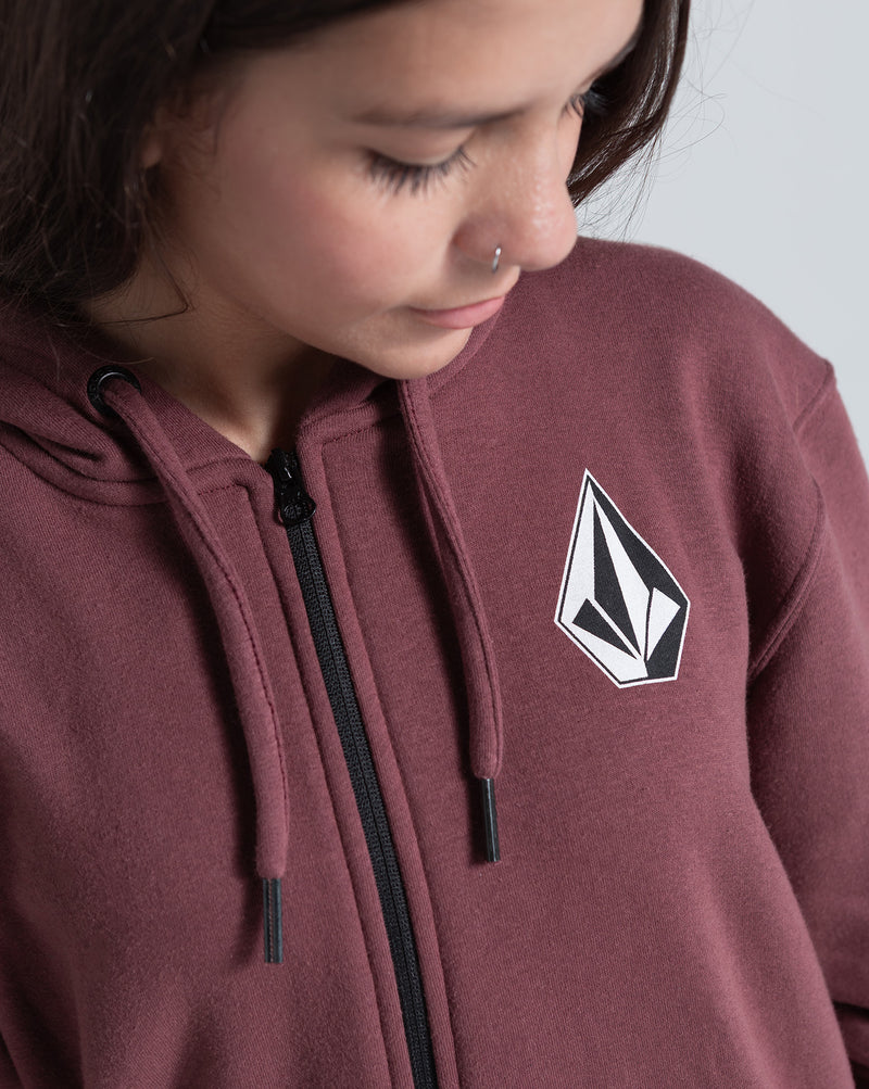 Moletom Canguru Aberto Volcom Iconic Stone Bordô