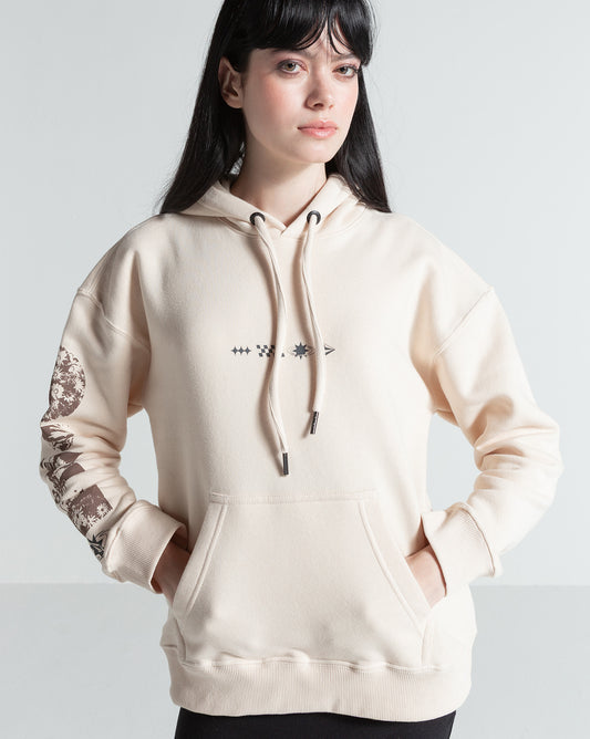 Moletom Canguru Fechado Volcom Day Tripper Off White