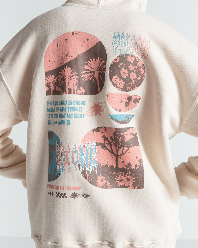 Moletom Canguru Fechado Volcom Day Tripper Off White