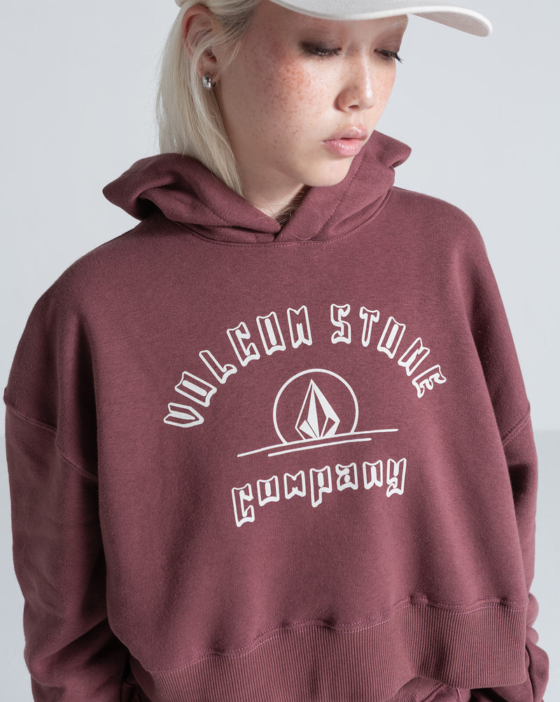 Moletom Canguru Fechado Volcom College Bordô
