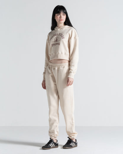 Moletom Canguru Fechado Volcom College Off White
