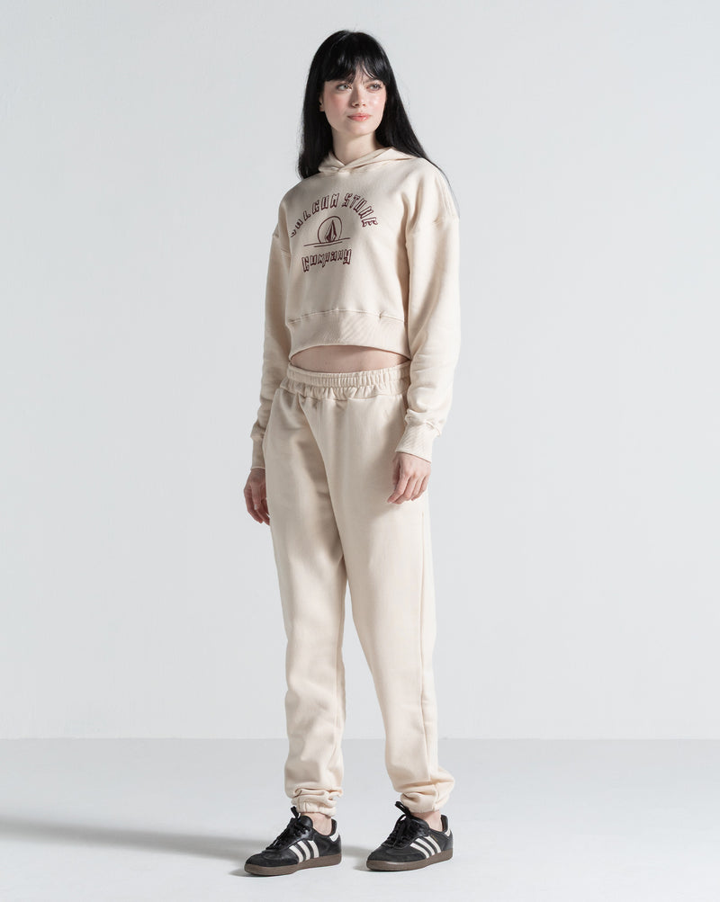 Moletom Canguru Fechado Volcom College Off White