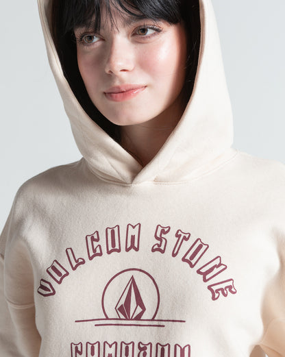 Moletom Canguru Fechado Volcom College Off White