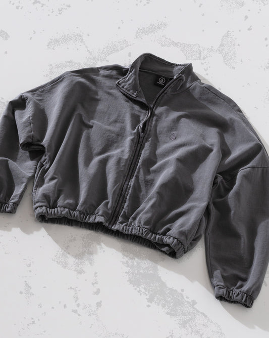 Moletom Aberto Volcom Stoned Preto