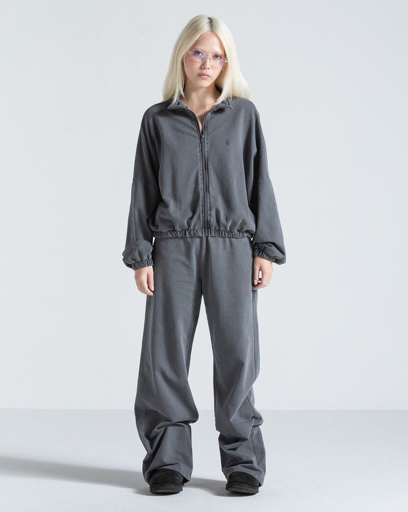Moletom Aberto Volcom Stoned Preto