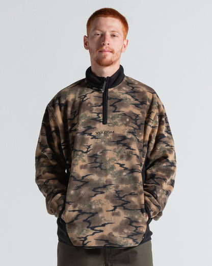 Moletom Fleece Volcom Error 92 Dark Khaki