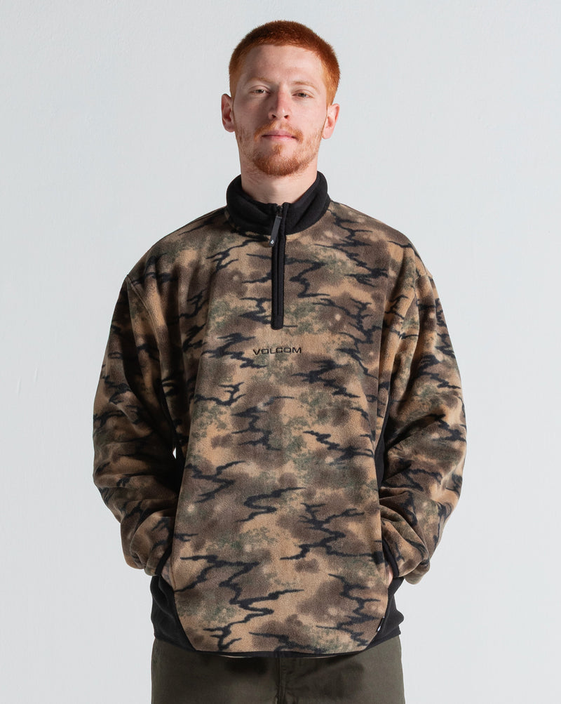 Moletom Fleece Volcom Error 92 Dark Khaki