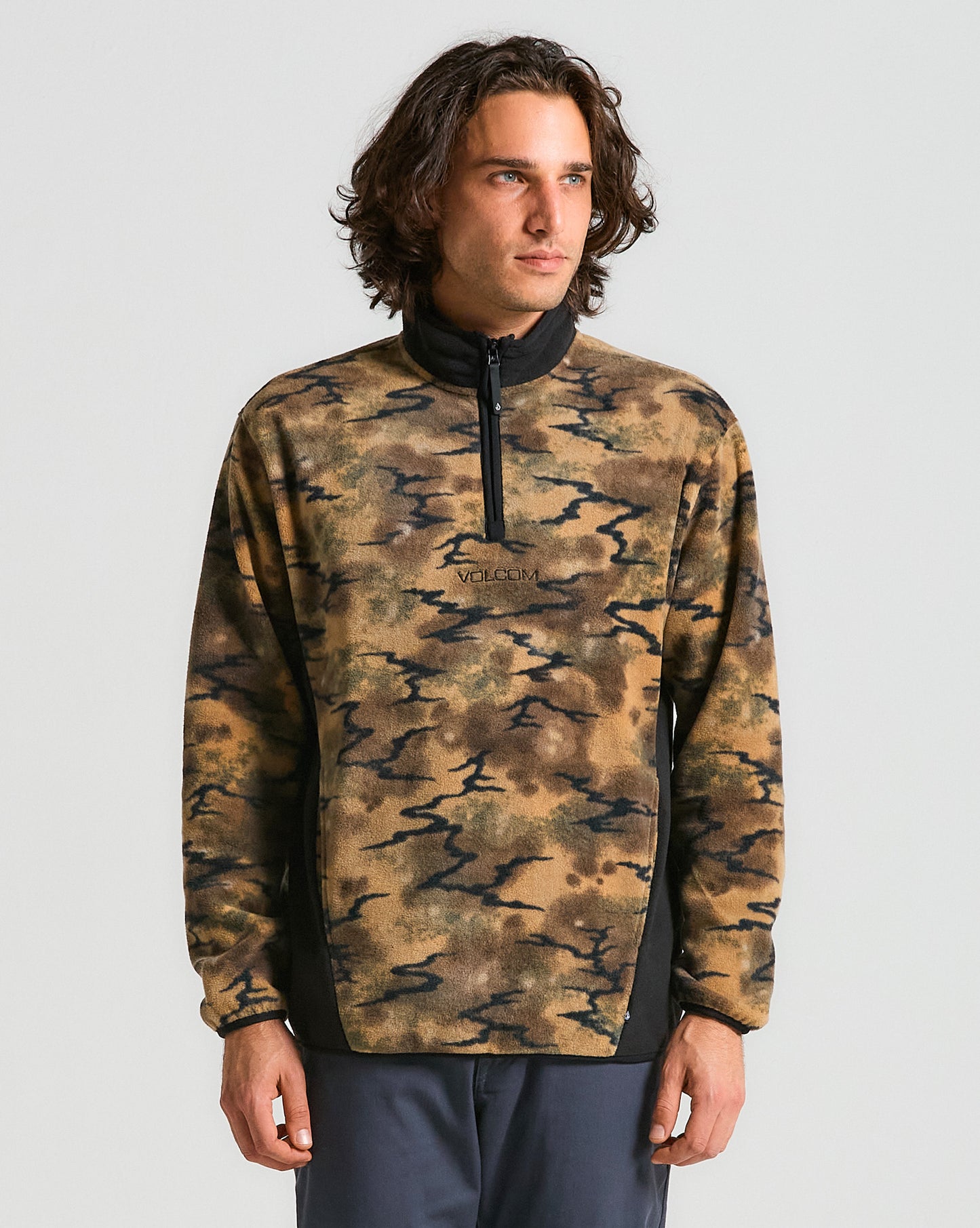 Moletom Fleece Volcom Error 92 Dark Khaki