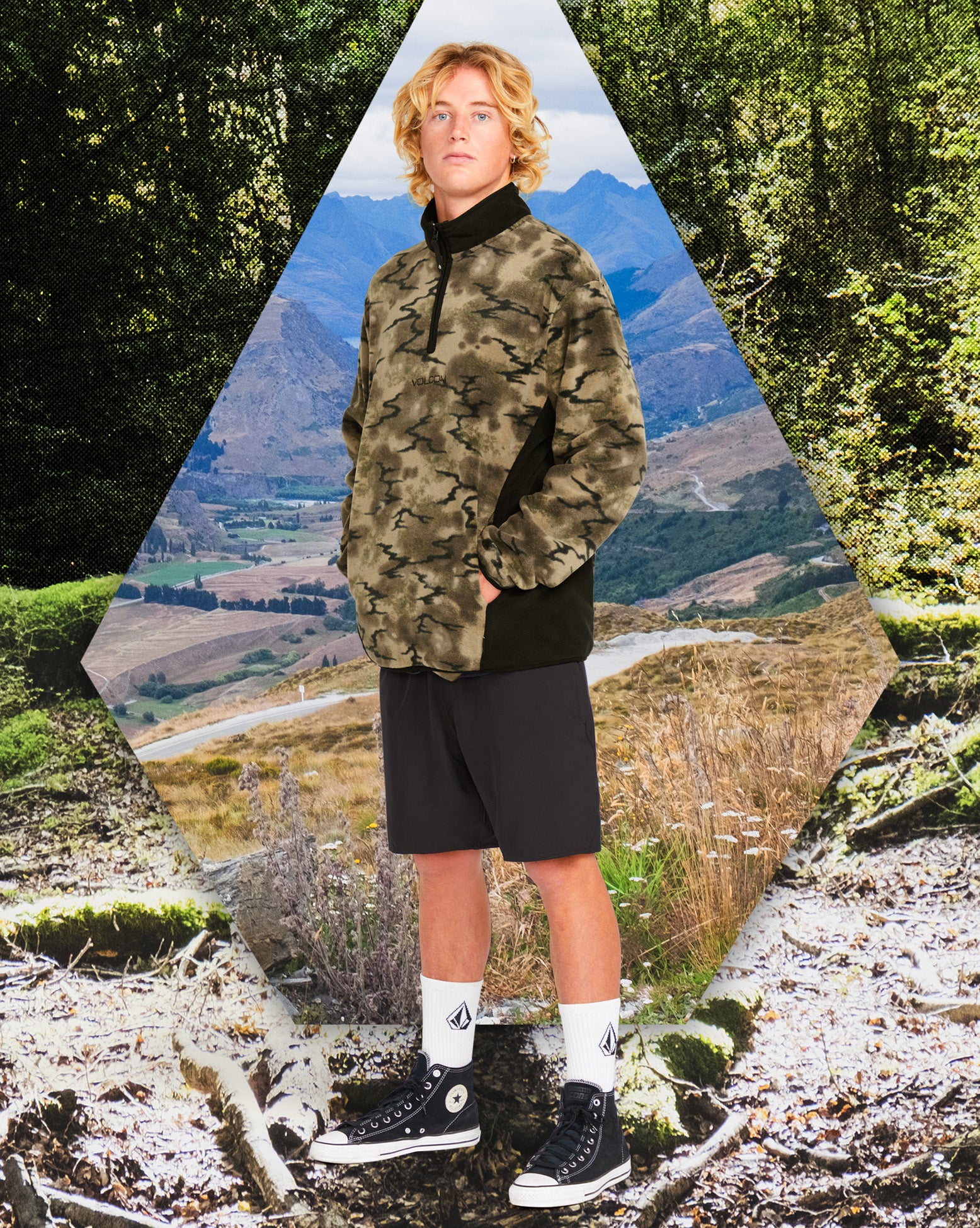 Moletom Fleece Volcom Error 92 Dark Khaki - Volcom Brasil - Loja