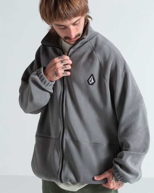 Fleece Volcom Runtime Cinza Chumbo