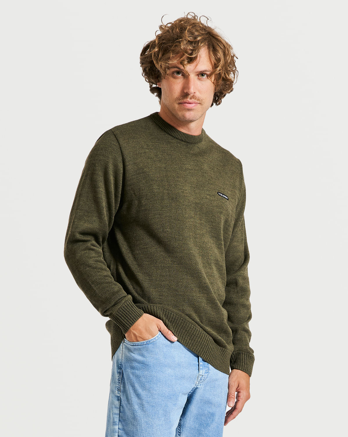 Tricot Volcom Stone Block Militar