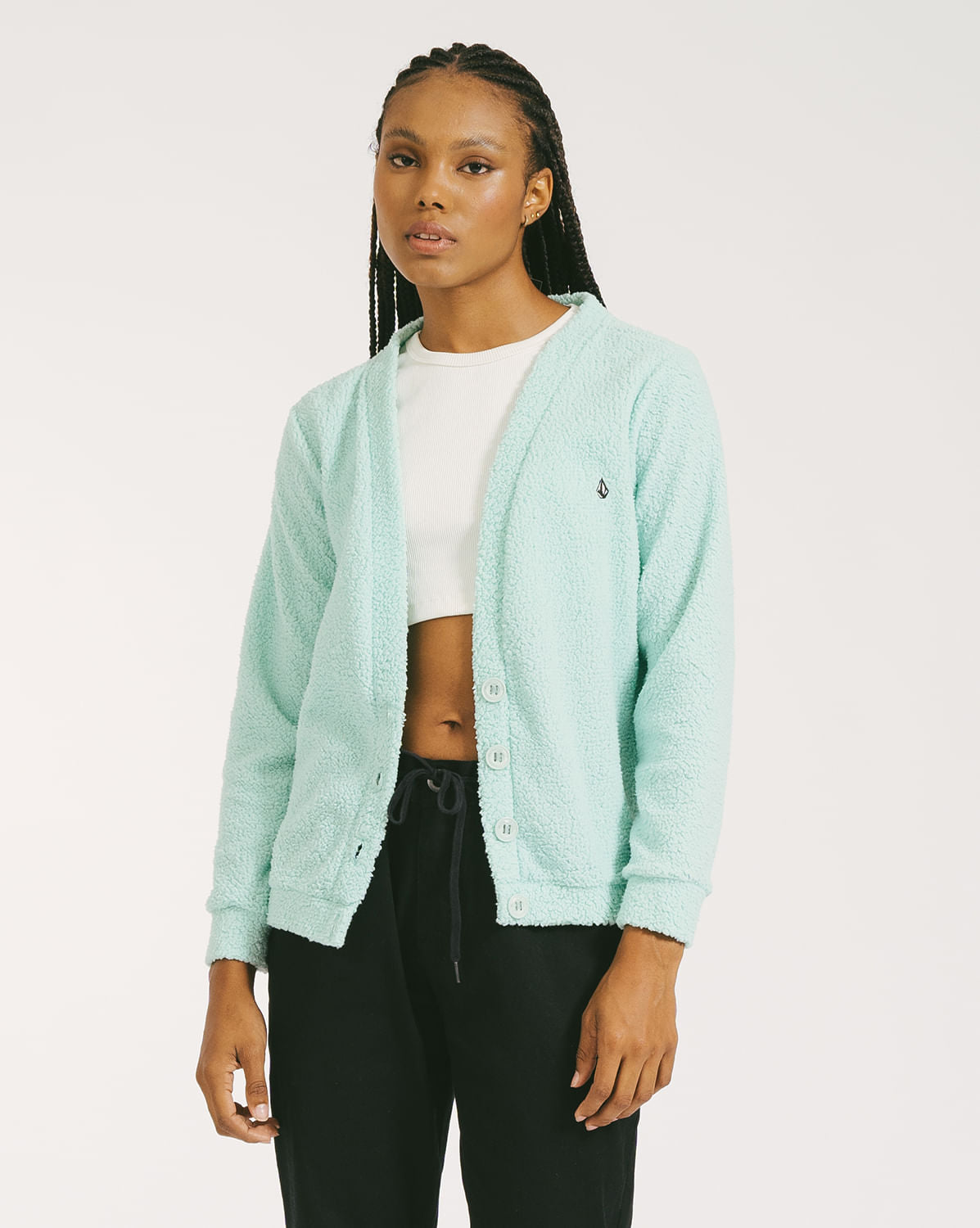 Cardigan Volcom Breezy Babe Verde