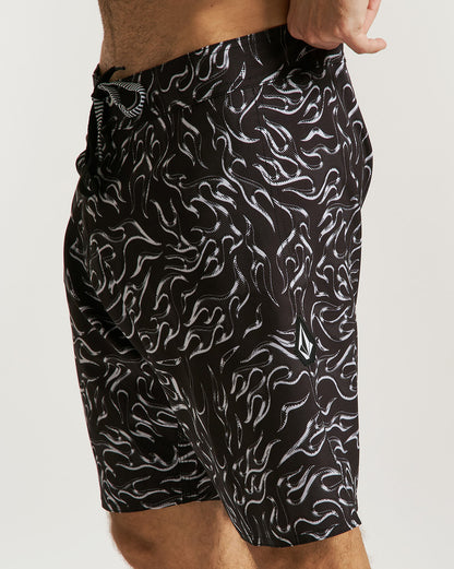 Boardshort Volcom Flames Preto