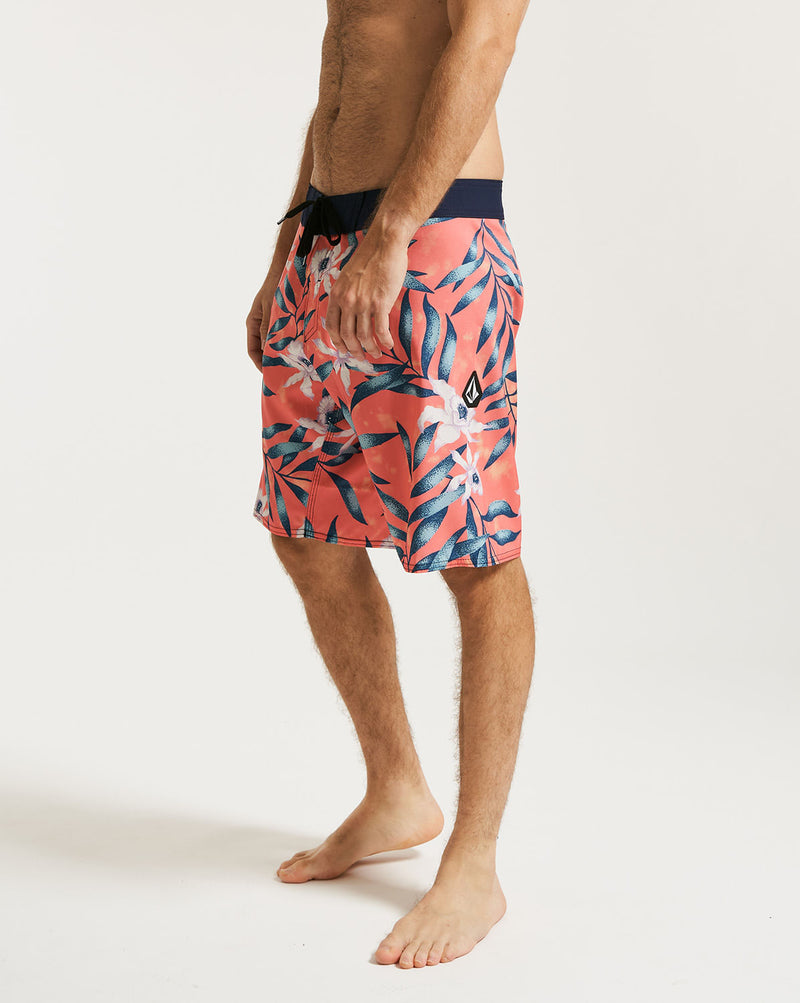 Boardshort Volcom Tropical Floral Laranja