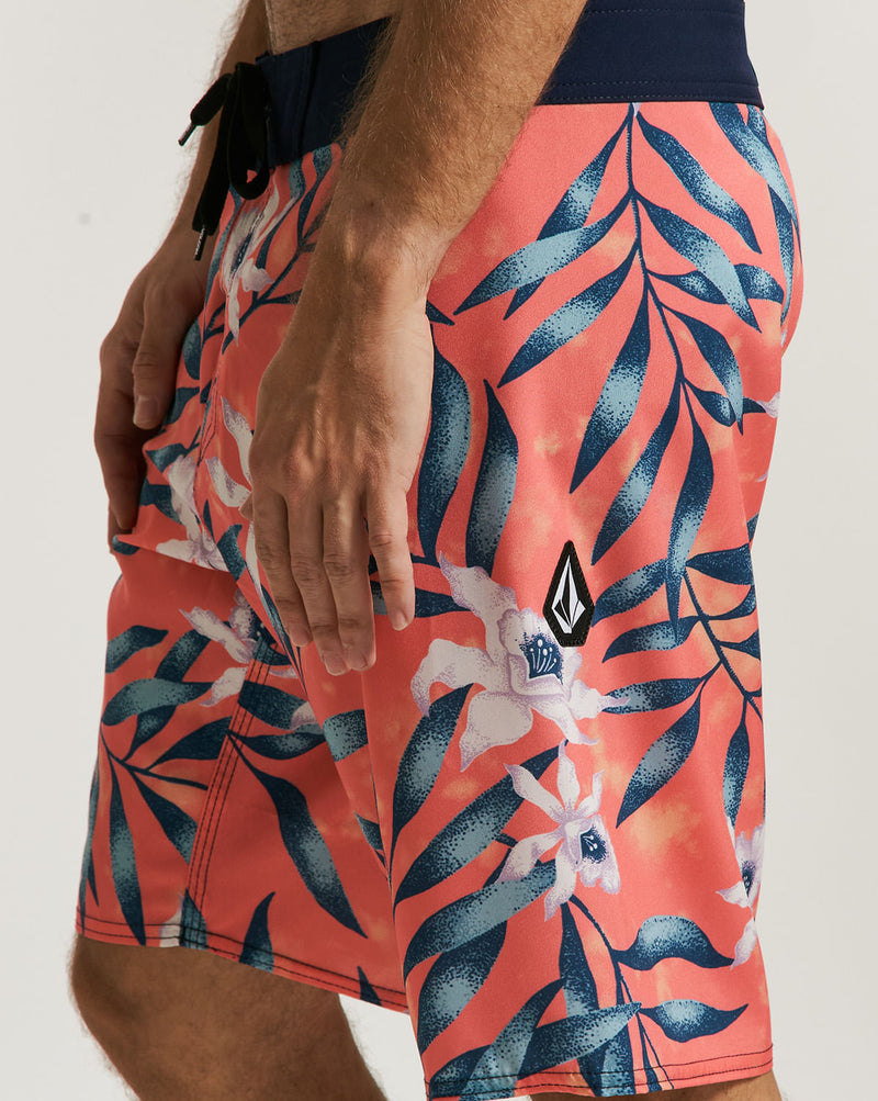 Boardshort Volcom Tropical Floral Laranja
