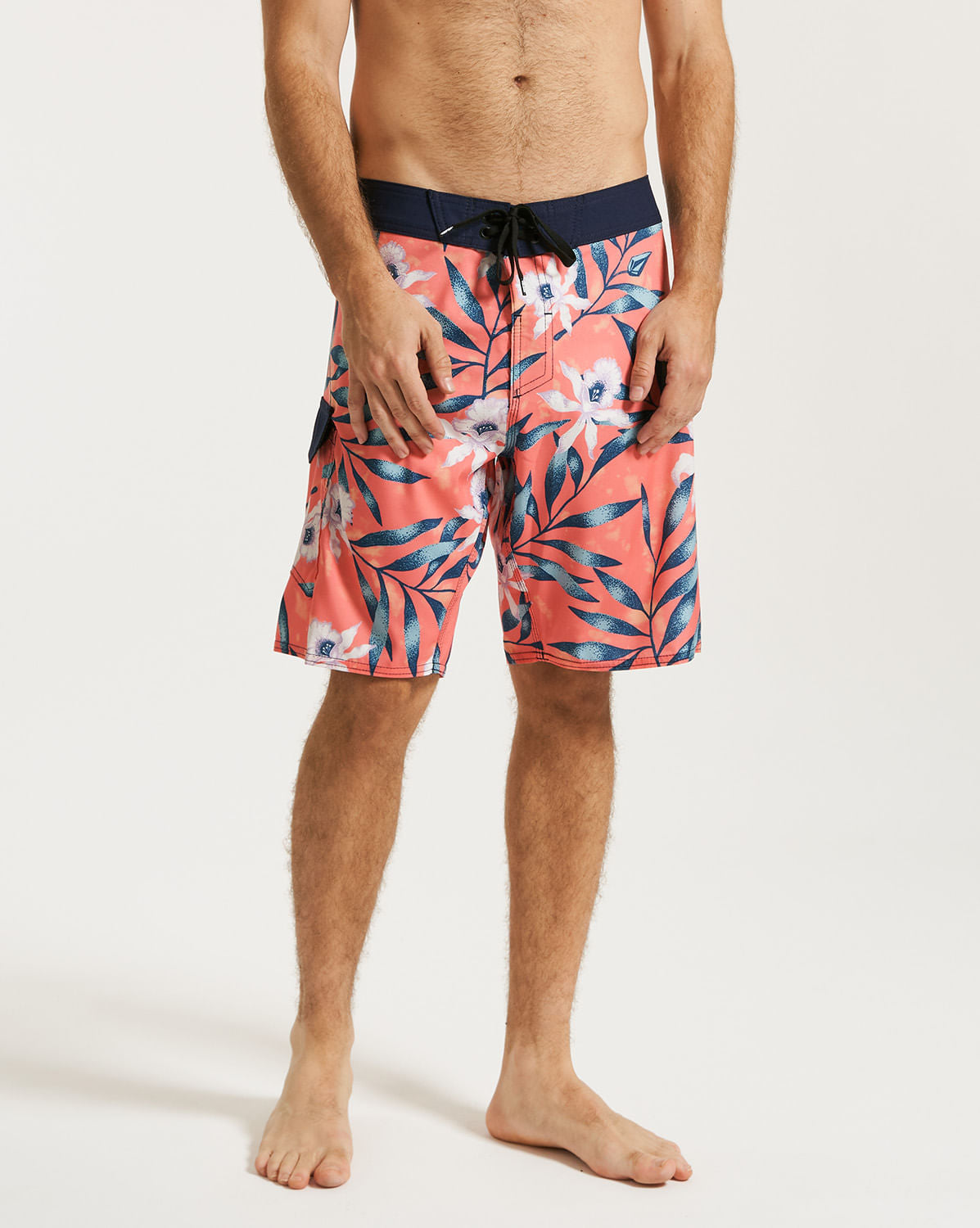 Boardshort Volcom Tropical Floral Laranja