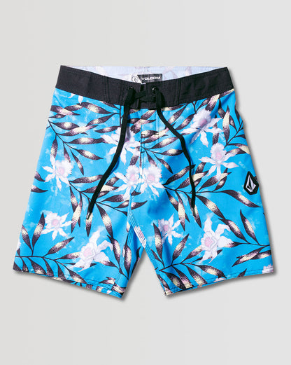 Boardshort Tropical Floral Juvenil Azul