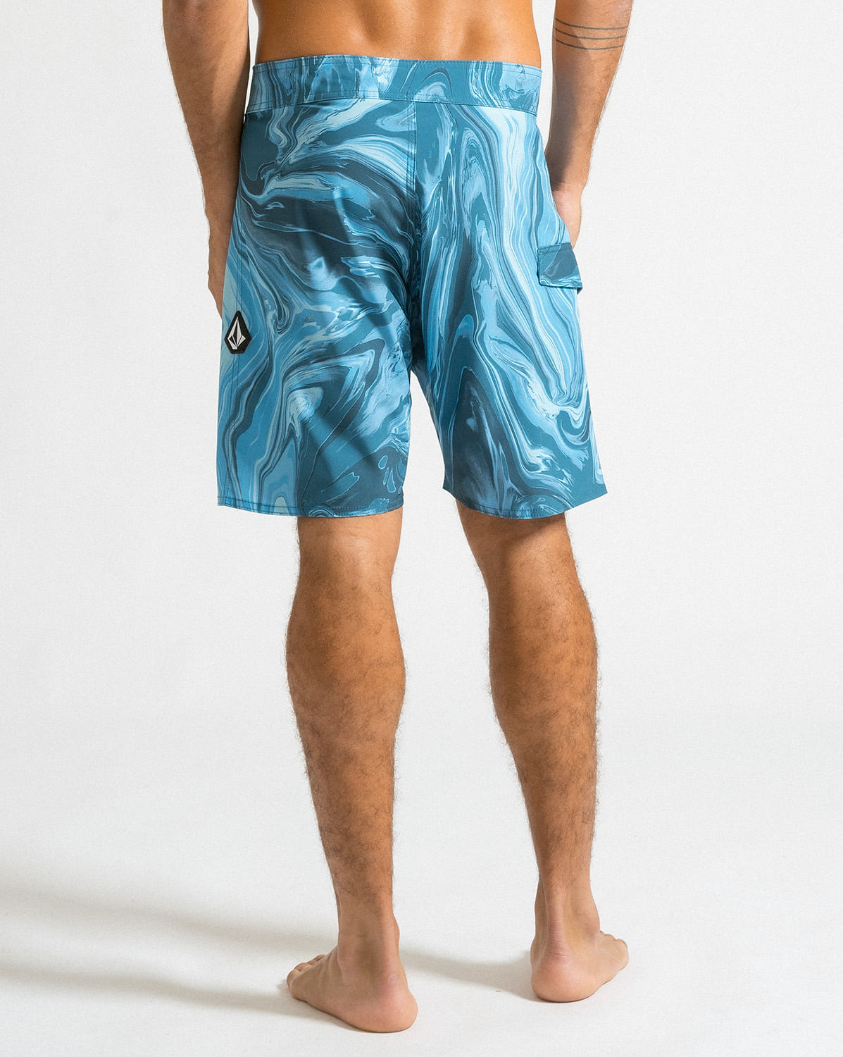 Boardshort Volcom Psyche Marble Azul