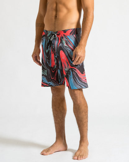 Boardshort Volcom Psyche Marble Preto