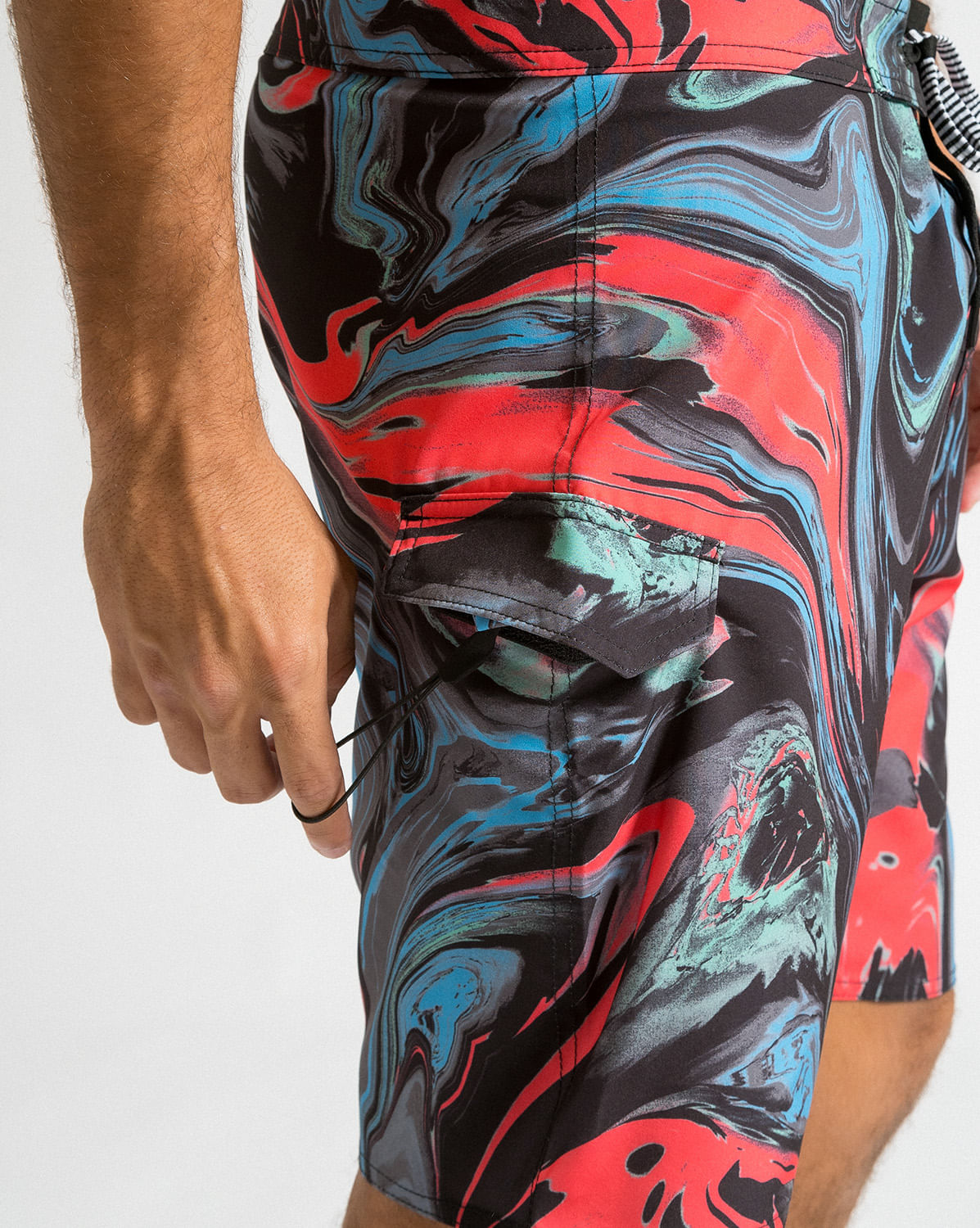 Boardshort Volcom Psyche Marble Preto