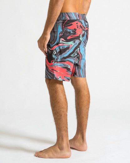 Boardshort Volcom Psyche Marble Preto