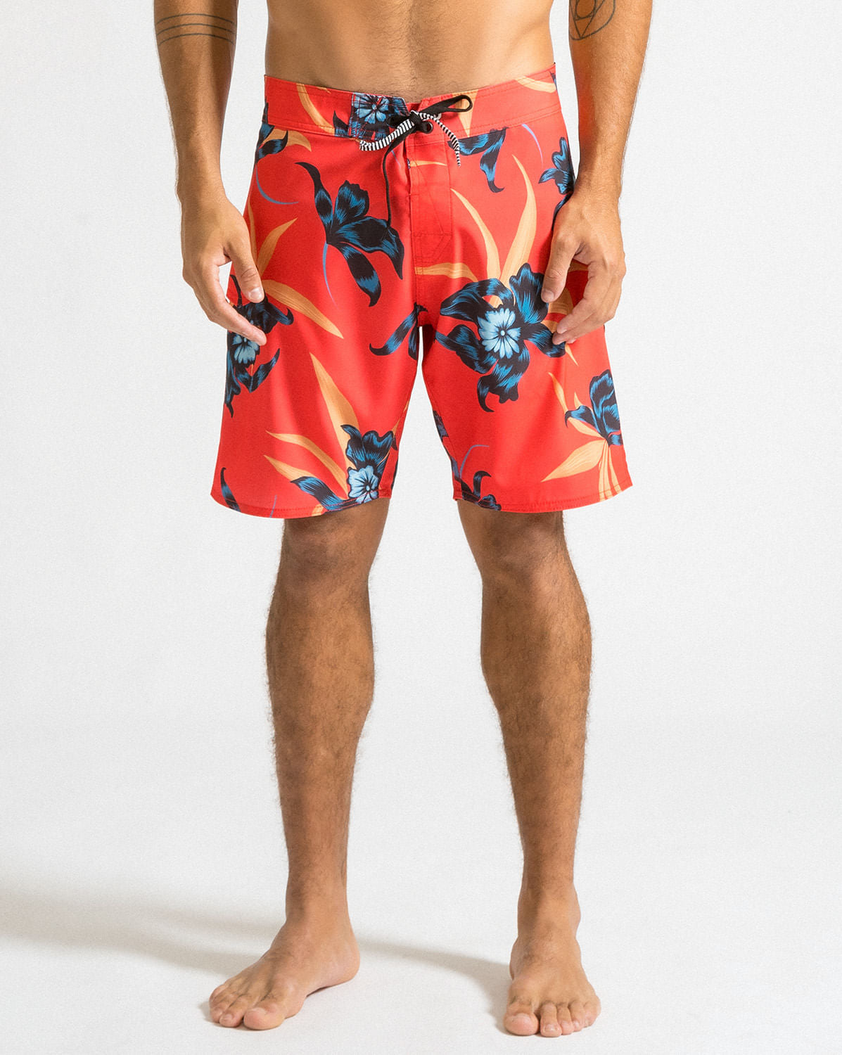 Boardshort Volcom Polly Floral Laranja