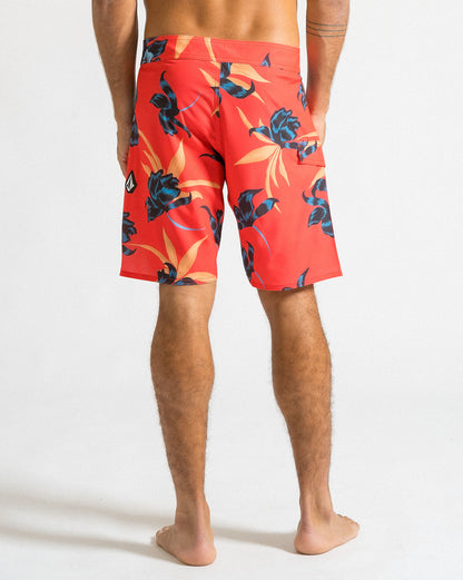 Boardshort Volcom Polly Floral Laranja