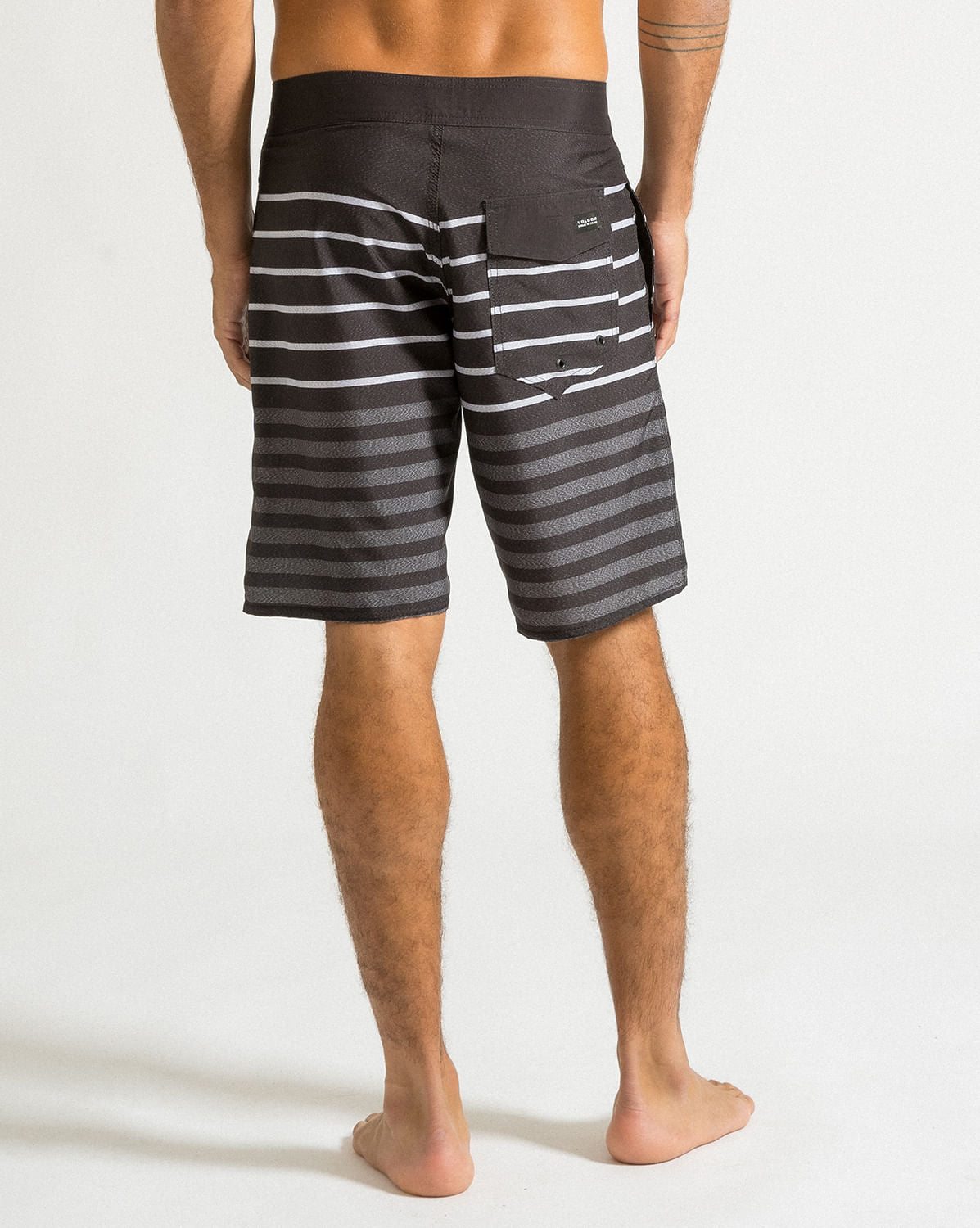 Boardshort Volcom Quarta Stripe Preto